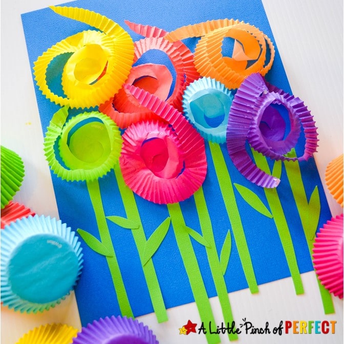 Flower Craft for Kids With Cupcake Liners