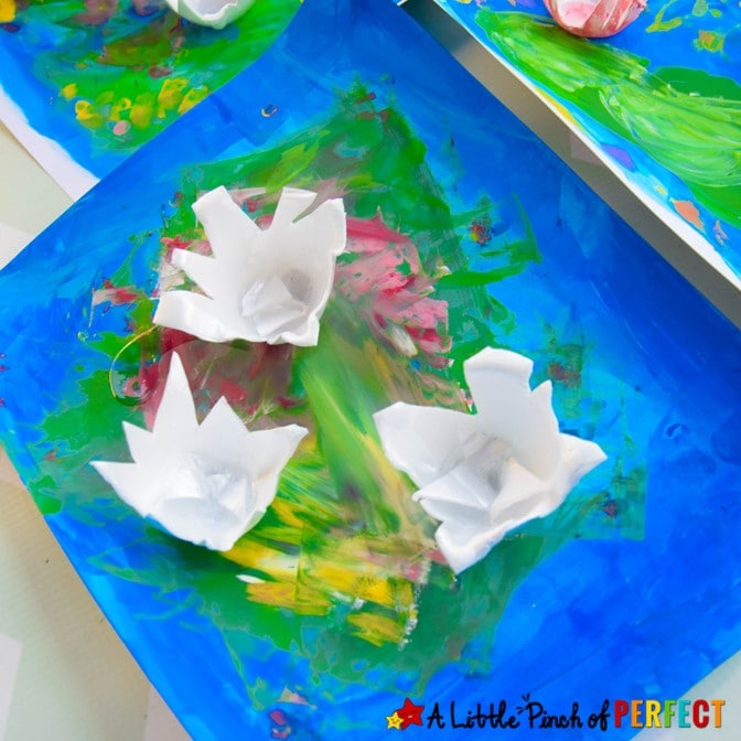 Water Lily Egg Carton Craft