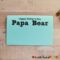Papa Bear Handprint Father's Day Free Craft Template