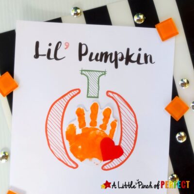 Lil’ Pumpkin Handprint Craft and Free Template