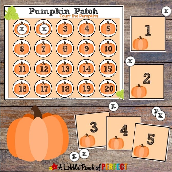 Pumpkin Patch Counting: Free Printable Math Activity