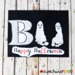 Boo Ghost Kids Halloween Footprint Craft