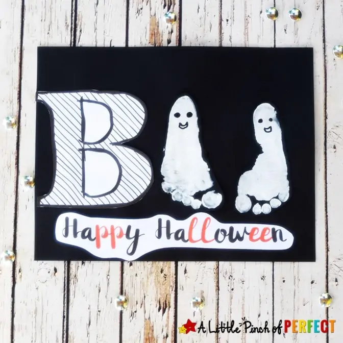 Footprint Ghost Craft: Halloween Fun for Kids with Free Template