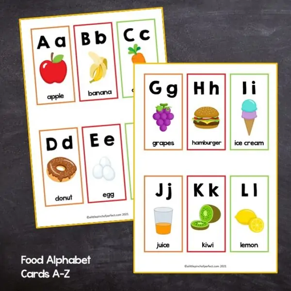 Feed the Turkey Thanksgiving Kids Activity alphabet cards