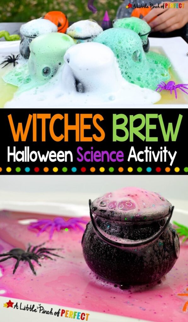 Baking Soda and Vinegar Halloween Science Experiment for Kids