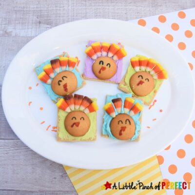 Cute Candy Corn Turkey Thanksgiving Food Craft for Kids
