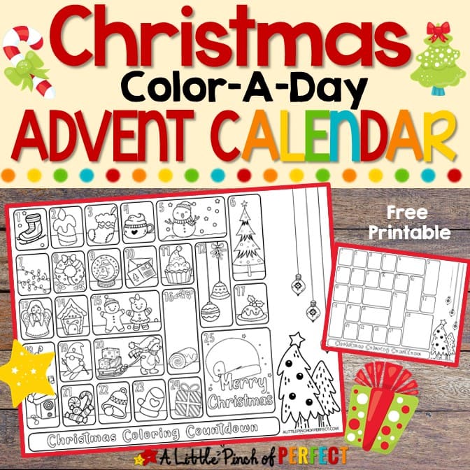 Christmas Free Printable Advent Calendar for Kids