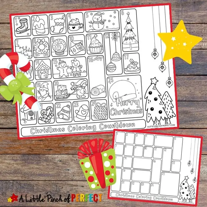 Christmas Free Printable Advent Calendar for Kids