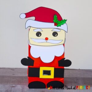 Paper Bag SANTA Kids Christmas Craft Template - A Little Pinch of Perfect