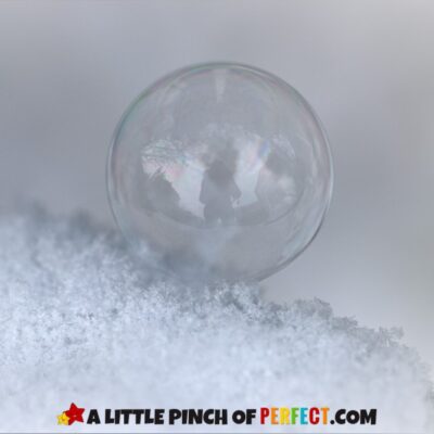 Snow Bubbles a MUST TRY Winter Kids Activity