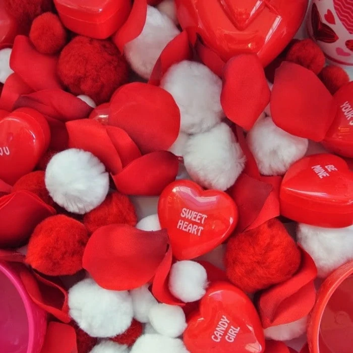 Valentine’s Day Sensory Bin - Frogs Snails and Puppy Dog Tails