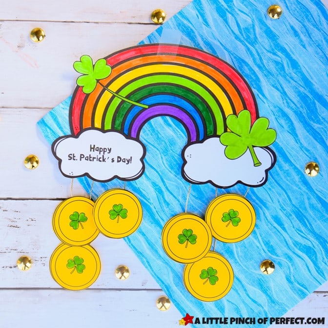 St. Patrick’s Day Rainbow Craft and Free Template