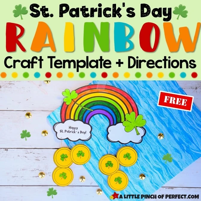 St. Patrick's Day Rainbow Craft Template