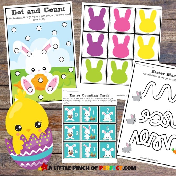FREE  Easter Worksheets for Preschool Learning and FUN