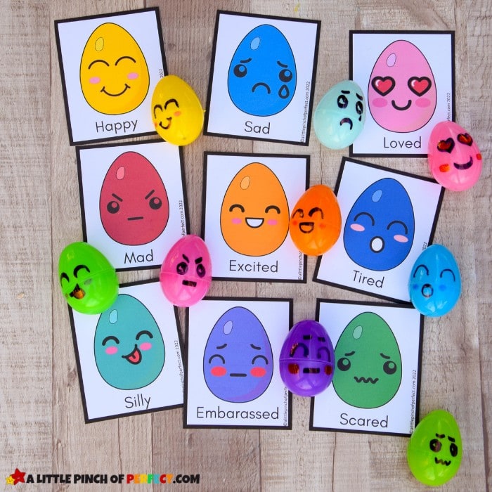 Egg Emotion Faces for Kids Printable Feelings Game