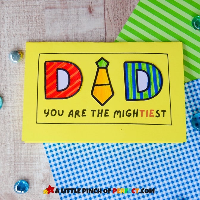 FREE Printable Father’s Day Tie Card that’s EASY and CUTE for DAD!