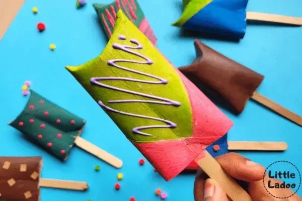Popsicle Cardboard Tube Kids Craft for Summer
