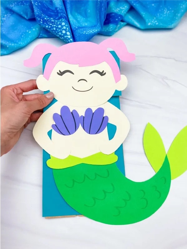 Mermaid Paper Bag Summer Craft for Kids to Make 
