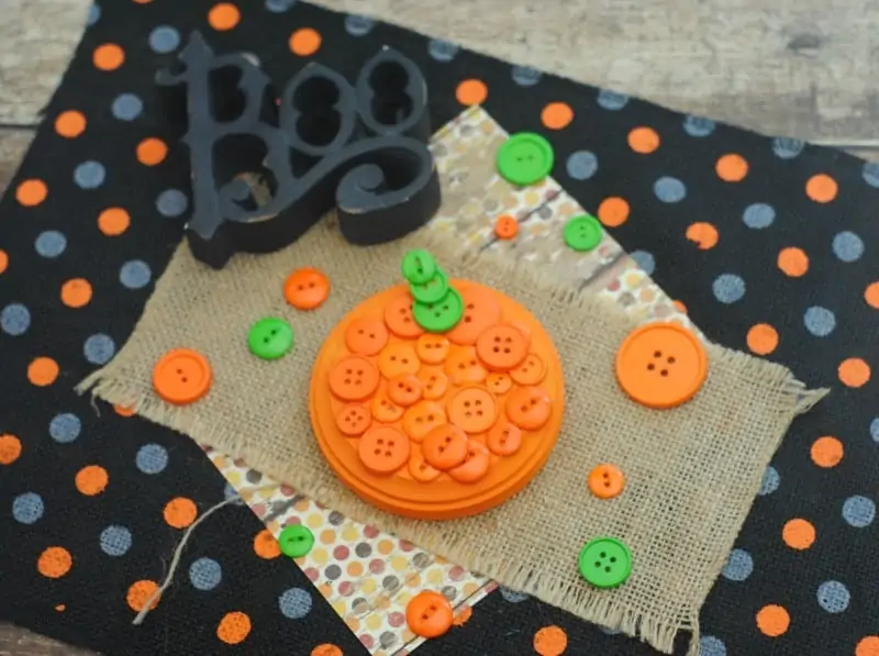 Button Pumpkin Craft