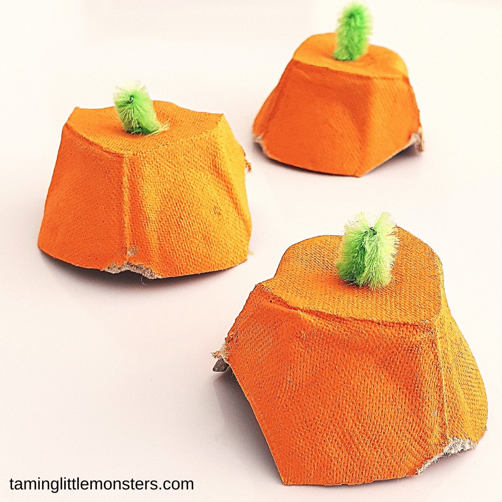 Egg Carton Pumpkin Craft
