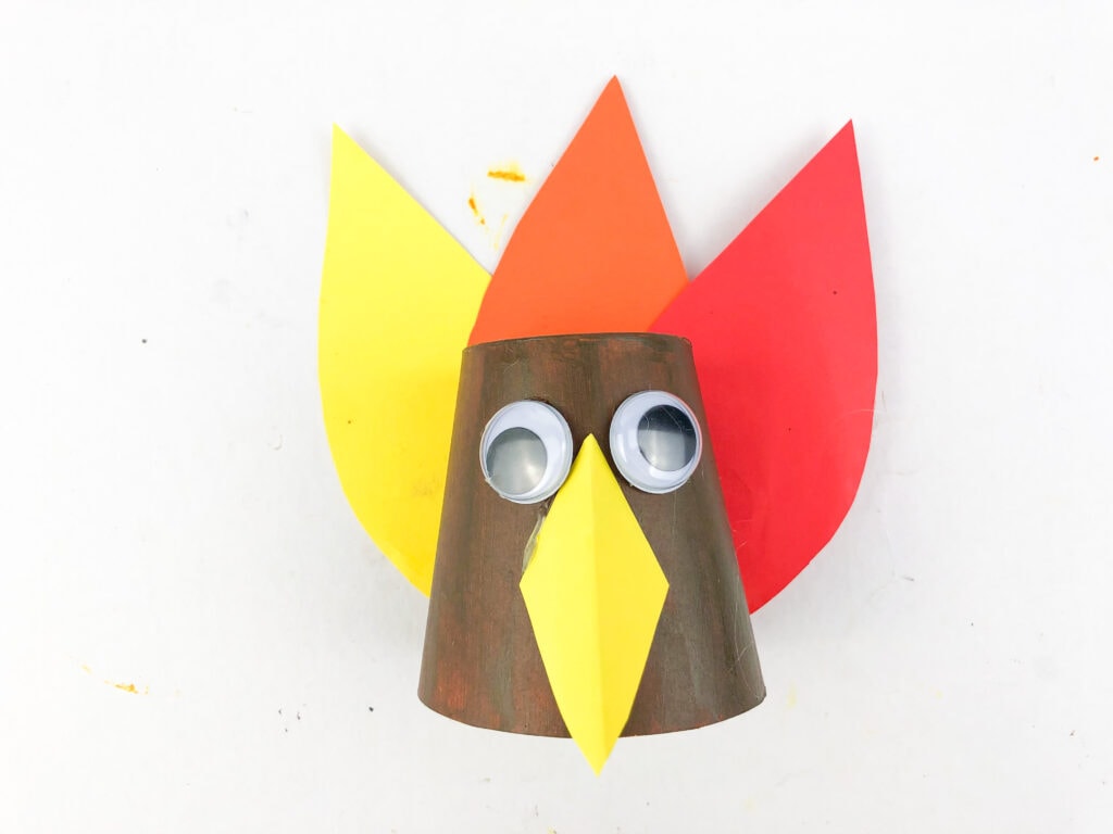 Paper Cup Turkey Craft and more ideas for kids to make this Thanksgiving.  #thanksgivingcraft #kidscraft #kidsactivity