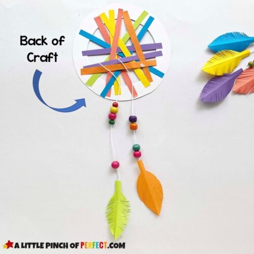 Dream Catcher for Kids Craft with FREE Template - A Little Pinch of Perfect