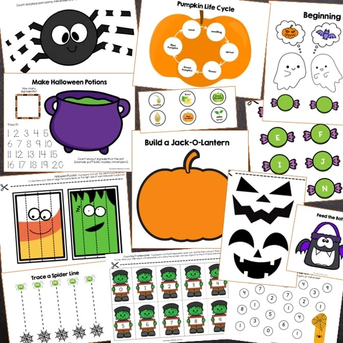Free Printable Halloween Busy Book and Worksheets