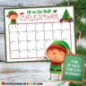 Elf on the Shelf CALENDAR: Free Printable for Christmas - A Little ...
