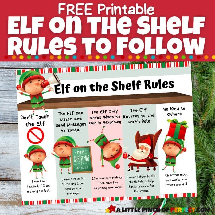 Elf on the Shelf RULES: Free Printable for Christmas