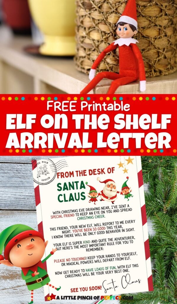 Elf on the Shelf ARRIVAL LETTER: Free Printable for Christmas