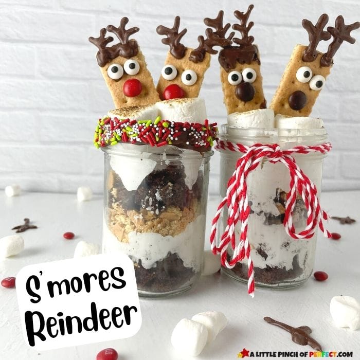 S’mores Reindeer Treat: Christmas Cake Jar Recipe