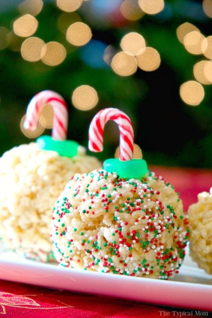 Christmas Ornaments Rice Krispie Treats: DIY Holiday Desserts