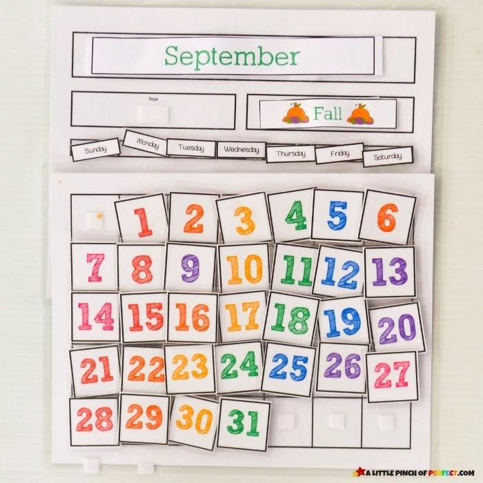 This printable calendar is specially made for kids to be fun, interactive, and educational!