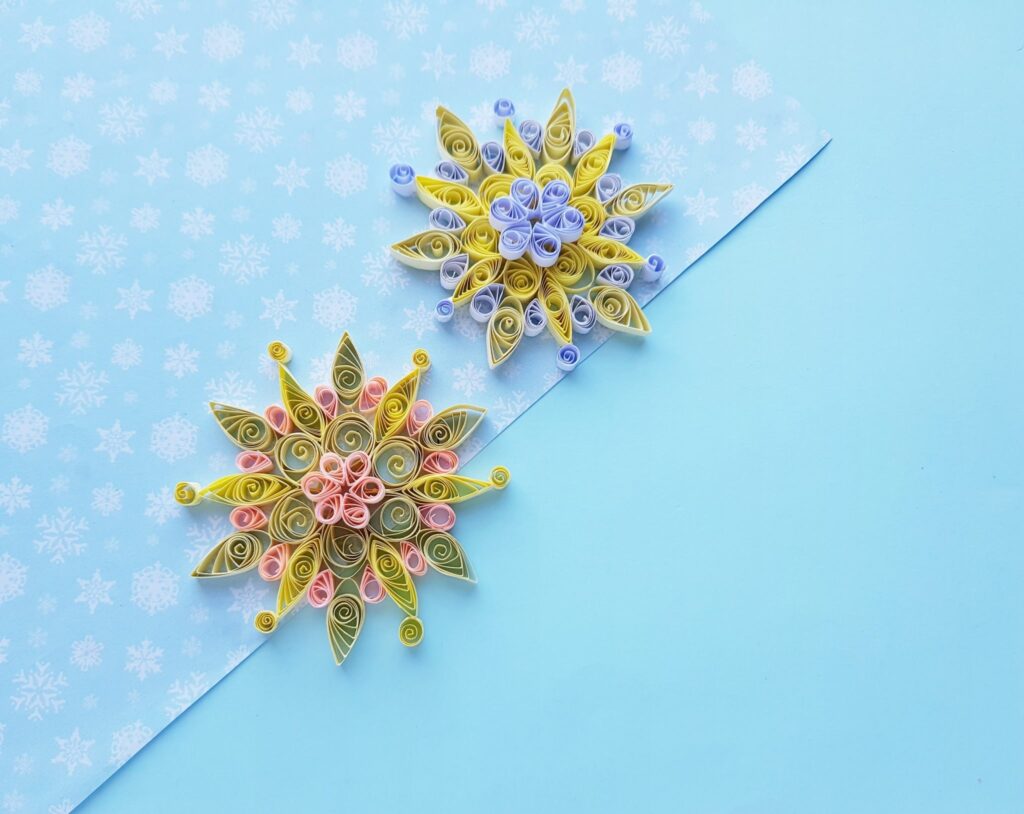 Paper Quilled Snowflake Craft