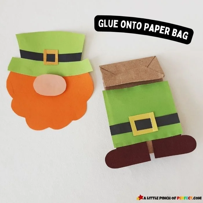 Leprechaun Gnome Paper Bag Craft: Looking for a CUTE St. Patrick’s Day craft to do with your kids or students? This leprechaun one is quick, easy, and has a FREE template! Turn it into a puppet or a treat bag. #kidscraft #kidsactivity #stpatricksday