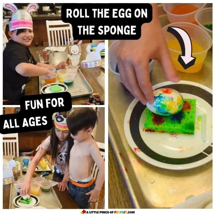 How to Make Sponge Painted Easter Eggs: Your going to love decorating colorful Easter eggs with this easy and fun method that’s perfect for kids and adults. #eastereggs #kidsactivity #craft
