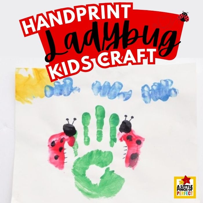 Ladybug Handprint Craft for Kids