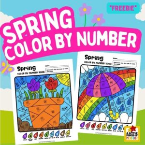 Spring Color by Number Printables: FREE Worksheets for Kids