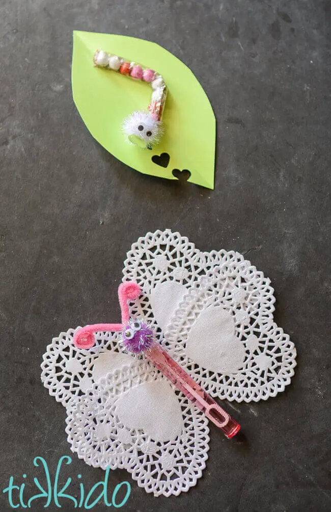 Heart Butterfly Craft with Bubbles