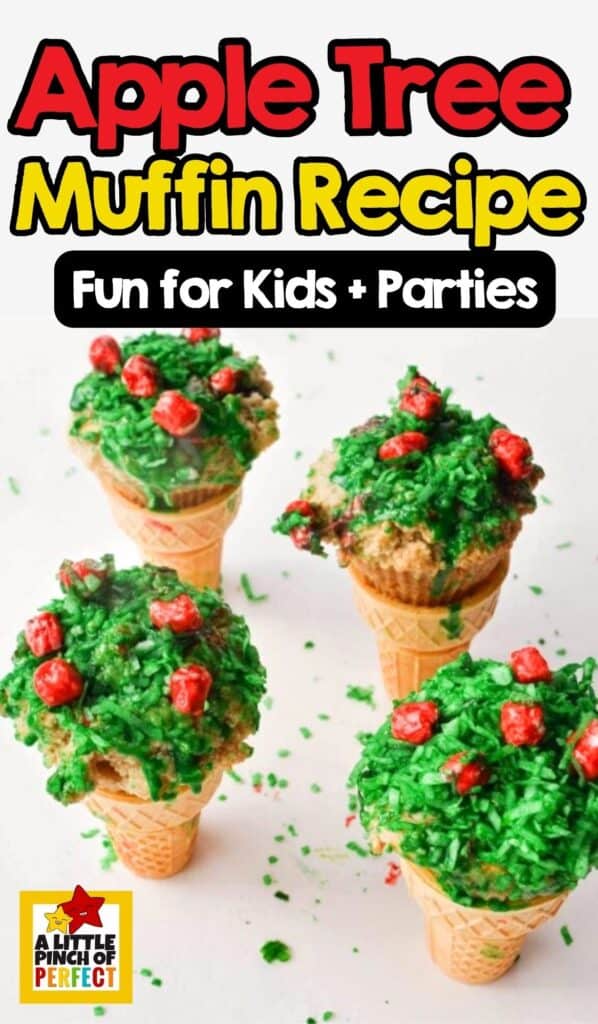Make Apple Tree muffins with this yummy recipe. Perfect for kids and parties. #recipe #cutefood #muffins