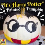If you are a Harry Potter fan looking to add some magic to your Halloween decorations, try this fun and easy Harry Potter painted pumpkin project with a FREE Template! #harrypotter #halloween #pumpkin