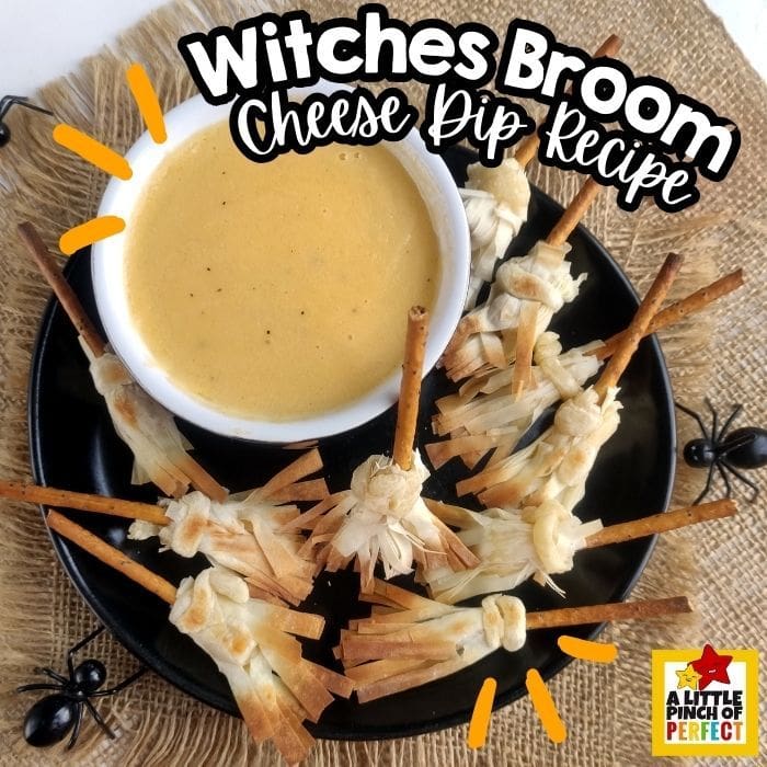 Witches Broom Cheese Dip Halloween Recipe