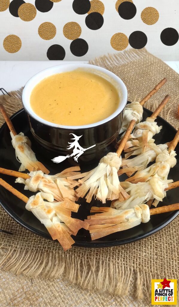 How to make a Witches Broom Cheese Dip for Halloween