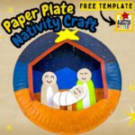 Christmas Paper Plate Nativity Craft with FREE Template