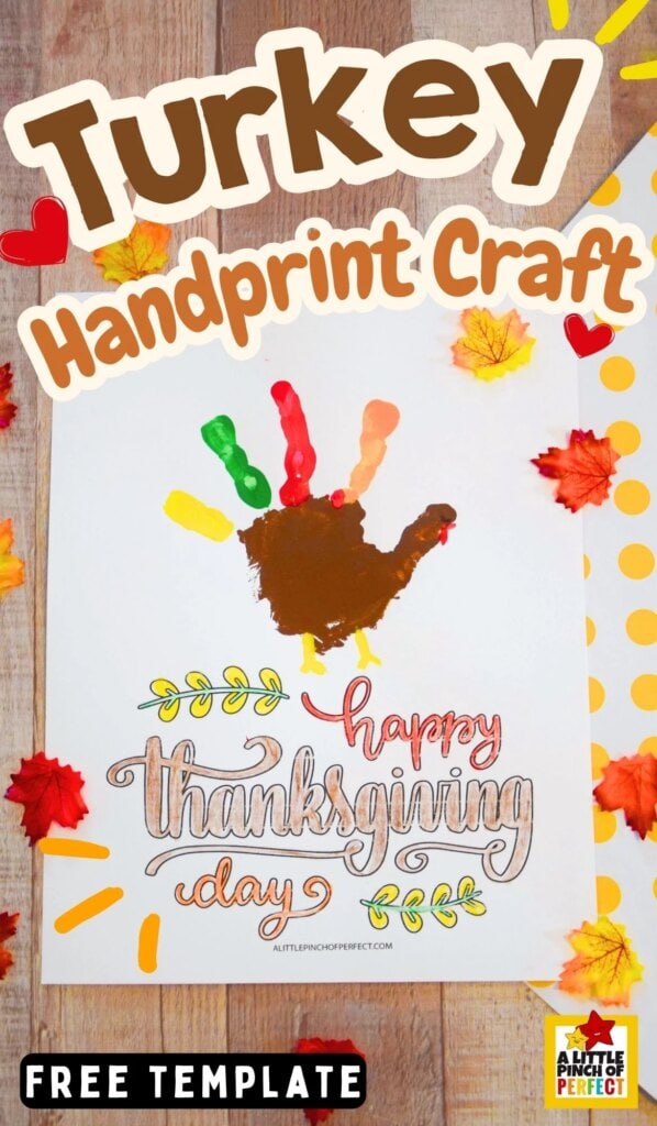 Turkey Handprint Craft Thanksgiving Activity for Kids