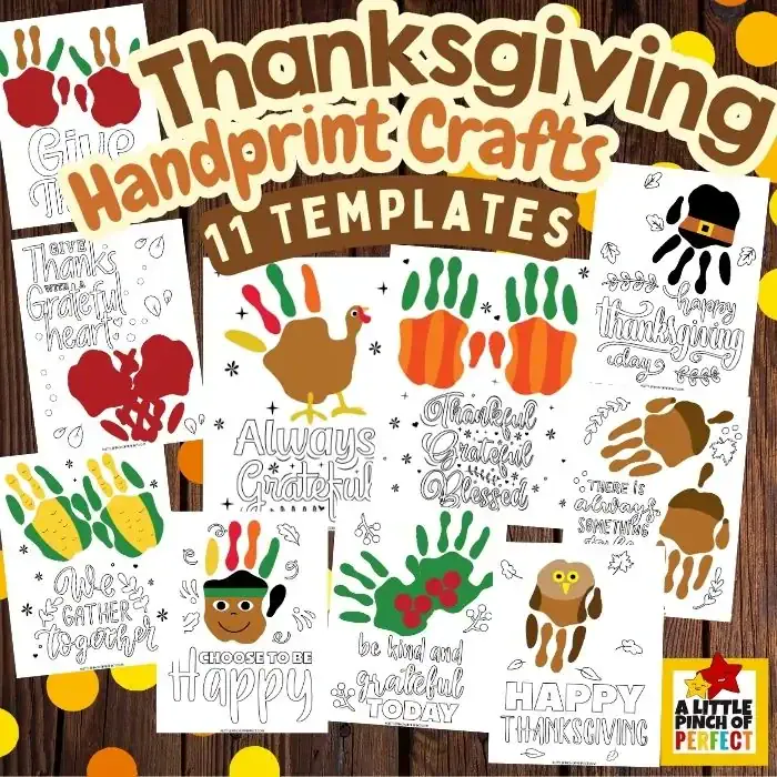 Thanksgiving Handprint Crafts and Free Template: Fun Activities for Kids!