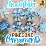 Snowflake Pinecone Christmas Ornament Nature Craft