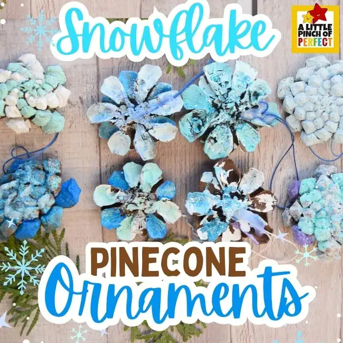 Snowflake Christmas Ornament: A Pinecone Nature Craft