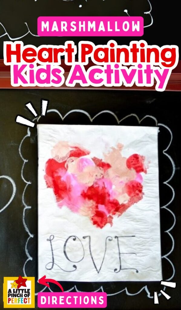 Marshmallow Heart Painting Kids Activity: Cute for Valentine's Day