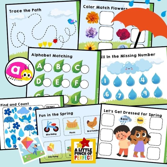 Spring Busy Book – Printable Activity Book for Kids
